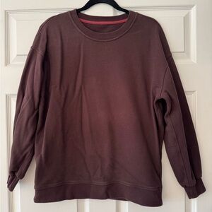 lululemon chocolate brown perfectly oversized crewneck